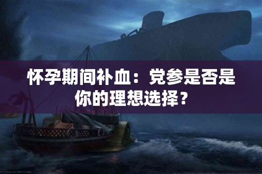 怀孕期间补血：党参是否是你的理想选择？