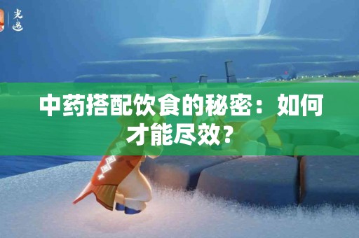 中药搭配饮食的秘密：如何才能尽效？