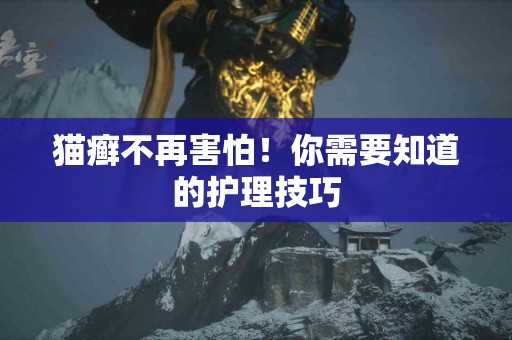 猫癣不再害怕！你需要知道的护理技巧