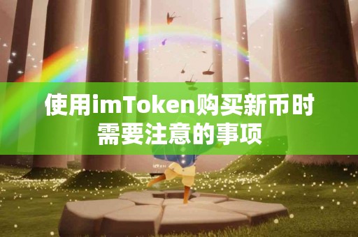 使用imToken购买新币时需要注意的事项