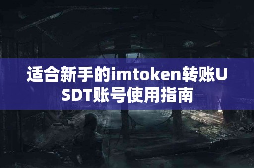 适合新手的imtoken转账USDT账号使用指南