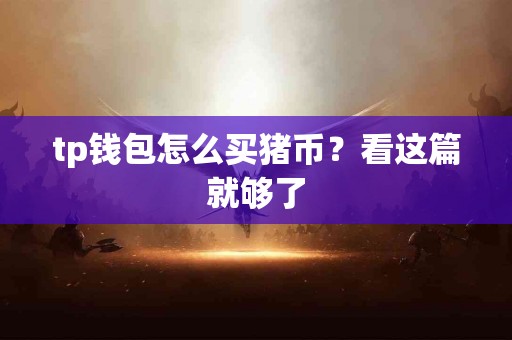 tp钱包怎么买猪币？看这篇就够了