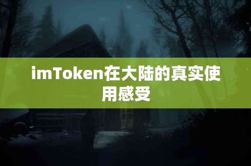 imToken在大陆的真实使用感受