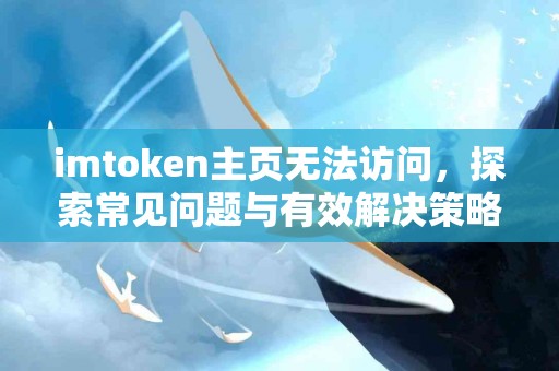 imtoken主页无法访问，探索常见问题与有效解决策略