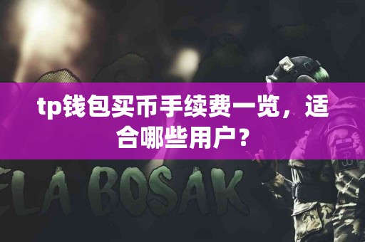 tp钱包买币手续费一览，适合哪些用户？