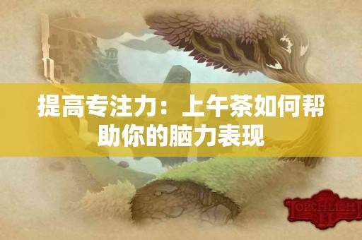 提高专注力：上午茶如何帮助你的脑力表现